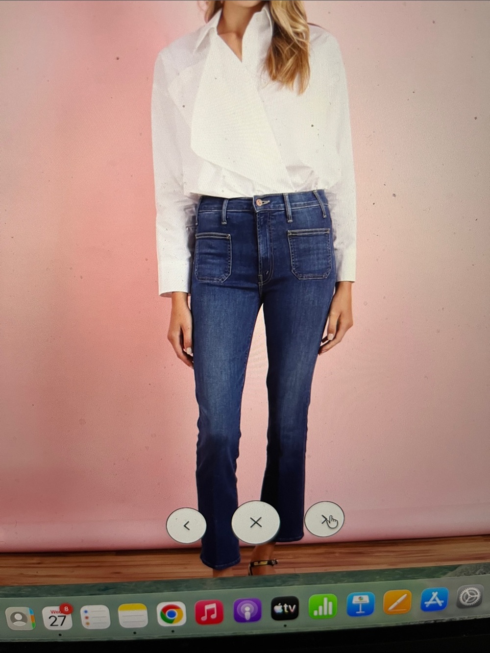 MOTHER  jeans. The Patch Pocket: insider flood with on your left wash
